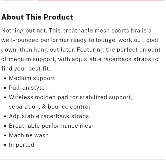 Victoria's Secret Lightweight Mesh Sports Bra - Picture 4 of 7